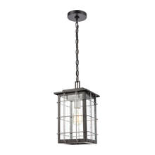 ELK Home 46713/1 - Brewster 1-Light Hanging in Matte Black with Seedy Glass
