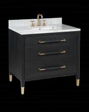 Currey 3800-0006 - Verona 36" Black Vanity with Rectangular Undermount Sink